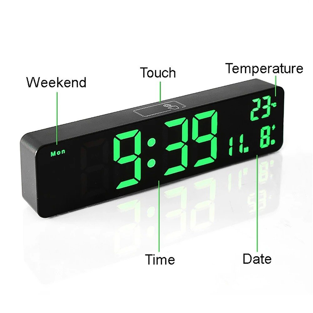Relógio Digital de LED de parede ou de mesa Calendário JH-3208 - Imagem 3